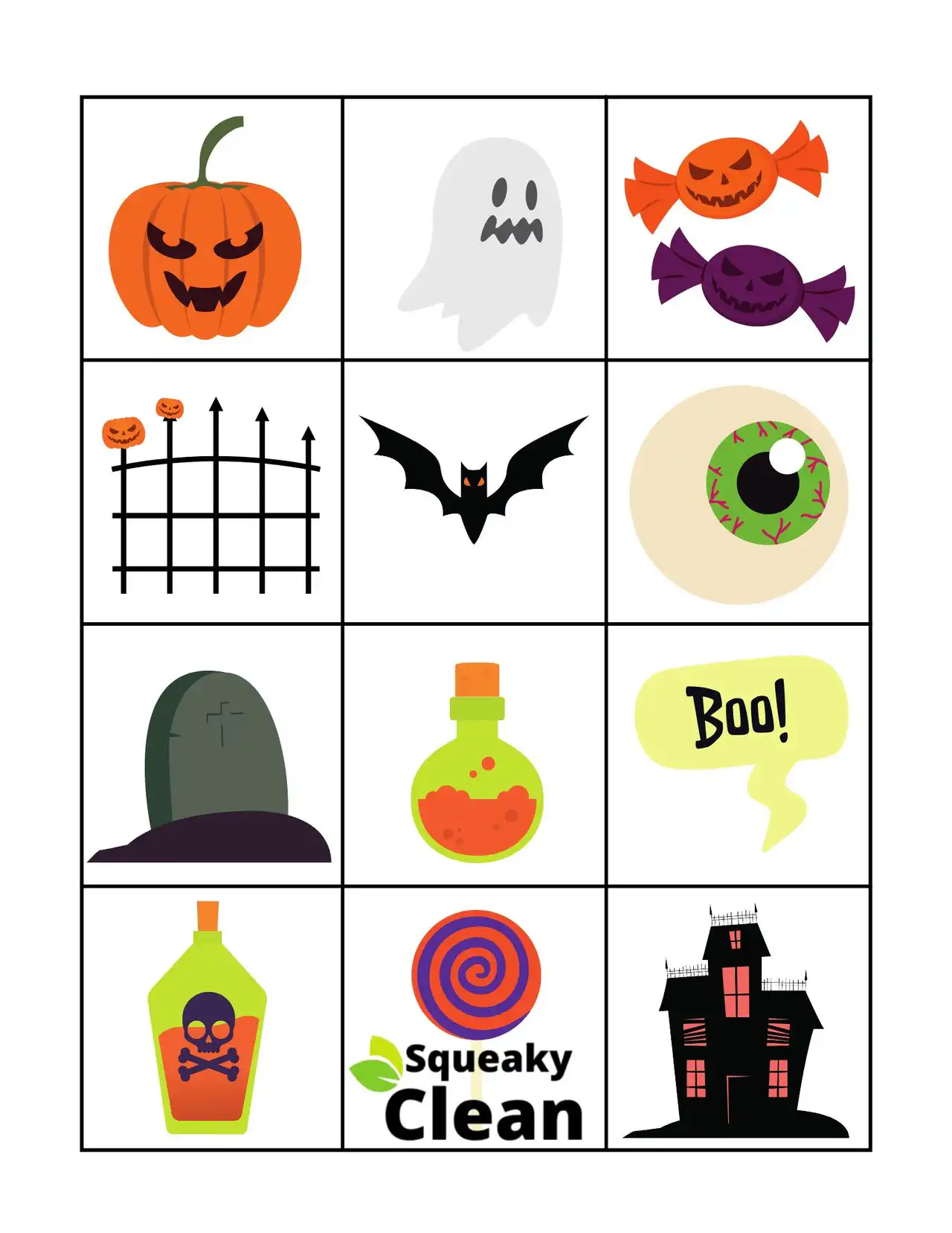 Halloween Bingo Game