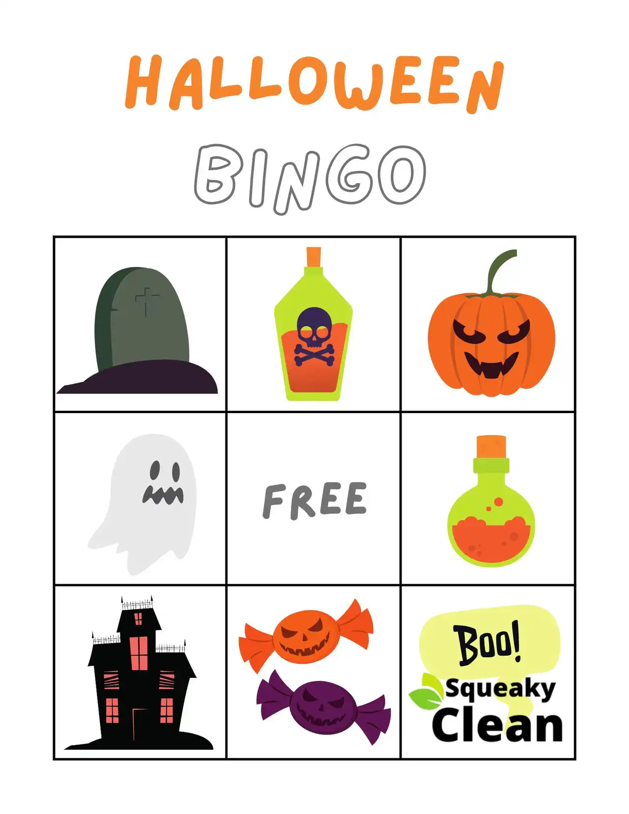 Halloween Bingo Game